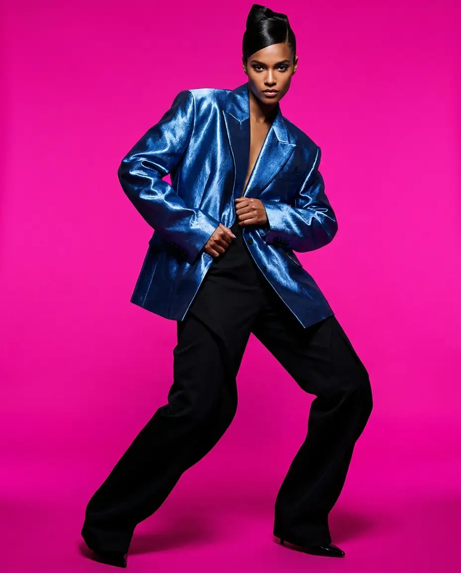 High-fashion e-commerce ad creative